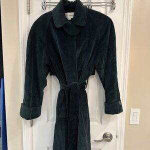 Retro Corduroy Trench Coat • Wide Wale • Excellent Condition